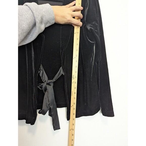 White Stag Jacket Set Womens Medium Black Velvet Lace Satin - Picture 12 of 12